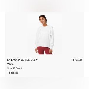 Lululemon White Crewneck